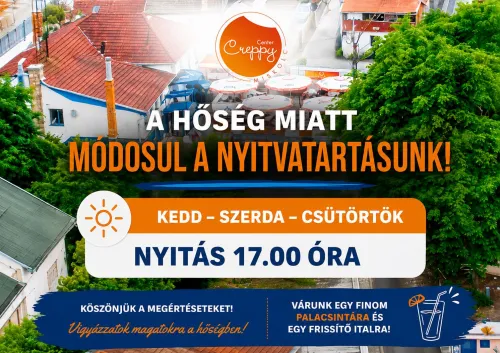 Hőségriadó - módosított nyitvatartás